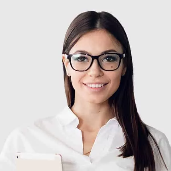 smiling businesswoman walking along the office cor SF8R2EA.jpg